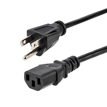 Imagem de StarTech.com Cabo de alimentação para computador de 30 m, NEMA 5-15P para C13, 10A 125V, 18AWG, cabo de alimentação CA de substituição preto, cabo de alimentação de impressora, cabo de fonte de
