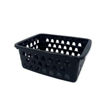 Imagem de Cesta Organizadora Multiuso, Plástico Polipropileno, 16 x 12 x 6 cm, Preta
