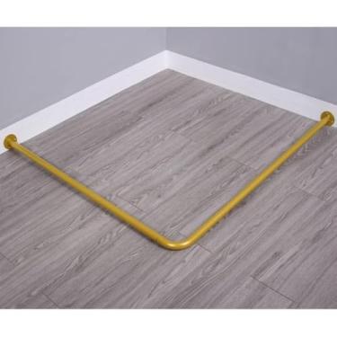 Imagem de Haste De Cortina De Vestir De Varejo - Haste De Metal Para Montagem Na Parede - Prateleira De Canto Em Forma De L - Haste De Cortina De Chuveiro, White, 100x100cm