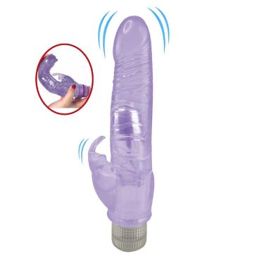 Imagem de Penis Dildo 22Cm Rabbit Vibrador Ponto G Estimulaçao Multipl