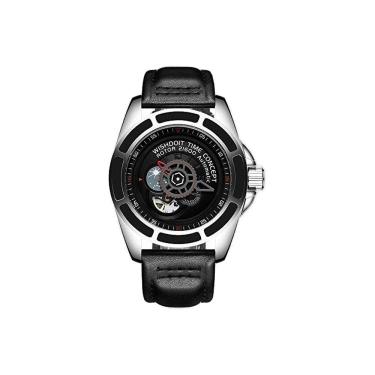 Imagem de Relógio Masculino Luxo Wishdoit Mecânico Couro Wsd-880