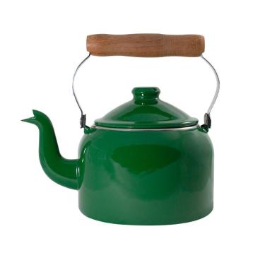 Imagem de Chaleira Tradicional Esmaltada Verde 1,8 L Ewel
