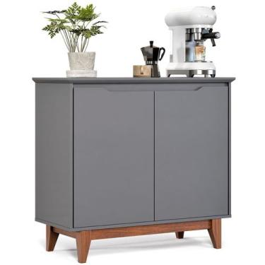 Imagem de Buffet 02 Portas sem Gaveta Flow Cinza - EJ Móveis