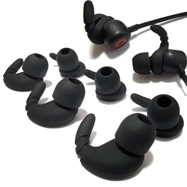 Imagem de Luckvan Ganchos De Silicone Para Fones Ouvido Reposição Beats Flex/Beats Studio Buds 3 Pares Pretos