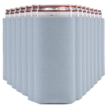 Imagem de CURRENT CO. Mangas Térmicas Finas Para Latas (Pacote Com 14) Koolie Macio E Isolado White Claw Seltzer Cerveja - Htv Blanks Vinyl Projects Koolies A Granel (Cinza)