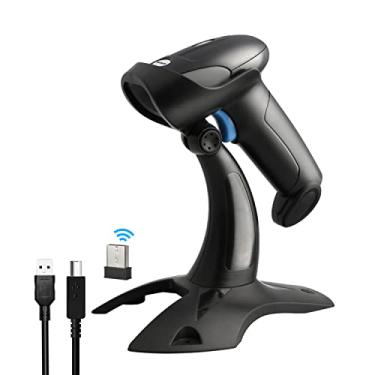 Imagem de Sumicor Leitor De Código Barras 1D, Conexão Sem Fio 2.4G E Usb Compatível Com Windows 7, 10 11, Suporte Para Portátil Sensor Ccd (1D Fio)