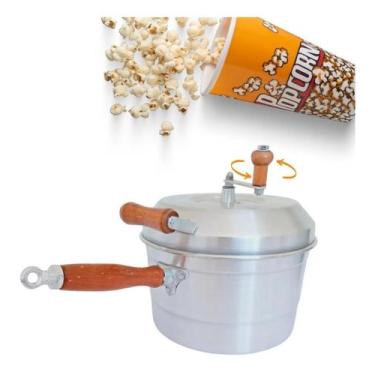 Imagem de Pipoqueira Profissional 5 Litros Alumínio Legitima Panela De Pipoca Do