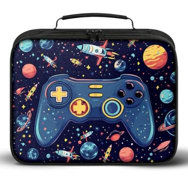 Imagem de Lancheira Gamer para meninos, lancheira reutilizável para videogame, portátil, impermeável, à prova de vazamento, lancheira para meninos, lancheira para escola, piquenique, viagem de volta às aulas