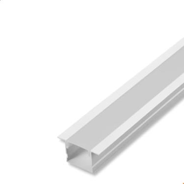 Imagem de Perfil De Led Embutir Slim 15x10mm 2m P/Marcenaria Teto Branco