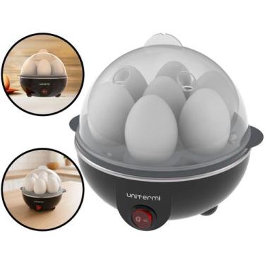 Imagem de Cozedor De Ovos Elétrico Portátil Cozimento A Vapor Com Tampa Transpar