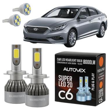 Imagem de LED H7 Super Branca Farol Baixo Hyundai Sonata 2010 A 2014 - Autovex