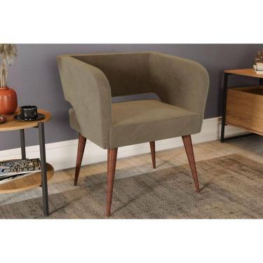 Imagem de Poltrona Casal Antara Carvalho/Suede Bege - Kappesberg