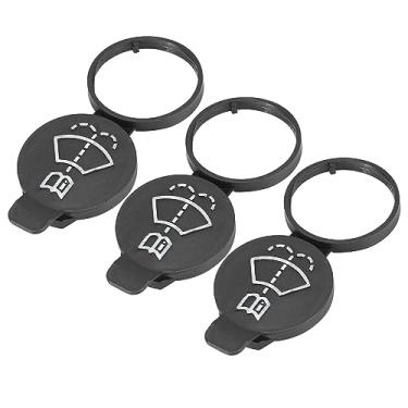Imagem de X AUTOHAUX 3 peças pretas 13227300 12788573 limpador de para-brisa lavadora reservatório de fluido tampa de garrafa para Chevrolet para GMC para Cadillac para Buick