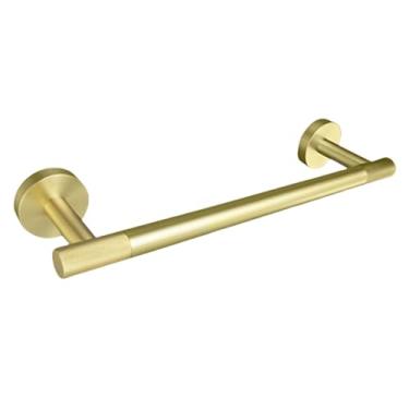 Imagem de Suporte para rolo de papel higiênico dourado escovado, toalheiro, cabide para casaco e acessórios de banheiro, conjunto de escova de banheiro (anel para toalha)