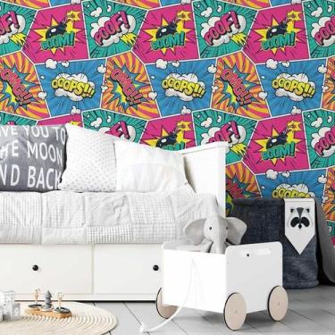 Imagem de Papel de Parede Adesivo Pop Art Quadrinhos N05011 0,58X2,5M - Adesivo 