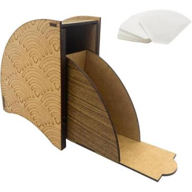 Imagem de Suporte Filtro Café Decoração Útil Elegante Mdf - NoBrand