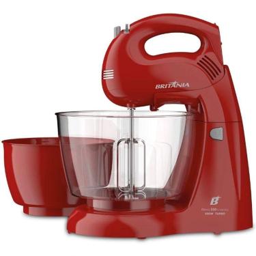 Imagem de Batedeira Ultra Turbo 500w Britania Com 2 Tigelas Vermelho 110V