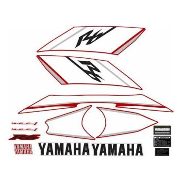 Imagem de Adesivos Compatível Yamaha R6 2009 Vermelha E Branca R609bv - SPTS
