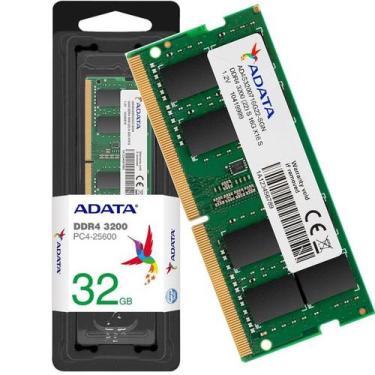Imagem de Memória Para Notebook Adata 32GB 1x32GB DDR4 3200MHz CL22 AD4S320032G2