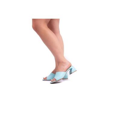 Imagem de Open Mule Luiza Blue - Nalluz Shoes, 38, Azul