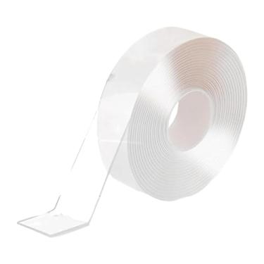 Imagem de YWJLQH Fita para varão de cortina deslizante transparente de 16 pés, fita para trilho de varão de cortina com redução de ruído para argolas de cortina,