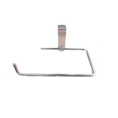 Imagem de Suporte Porta Papel Higienico Duplo Aramado Para Caixa Acoplada Cromado Aço Preto Branco(PRATA (INDIVIDUAL))