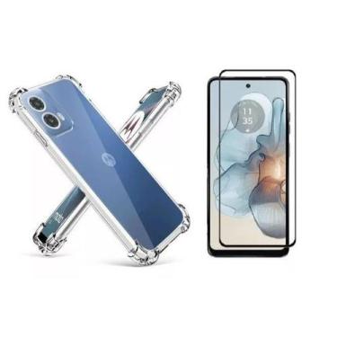 Imagem de Kit Moto G34 - Capa Anti Impactos + Película de Vidro 3D para Motorola