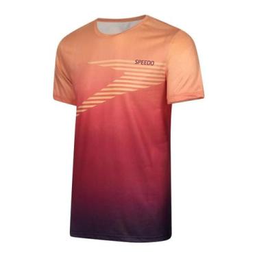 Imagem de Camiseta Speedo Degradê Masculina, Laranja, Preto, P, Masculino