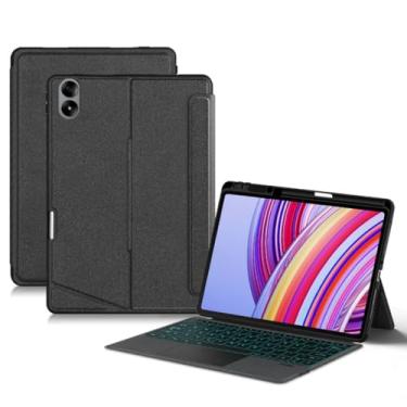 Imagem de kaidisen Capa Com Teclado Retroiluminado Para Xiaomi Poco Pad/Redmi Pad Pro 12.1" Touchpad, Modo Retrato, Retroiluminação, Toque Magnético Removível