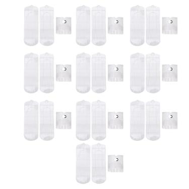 Imagem de Fockety Sapato Slots Organizador, 10Pcs Dupla Camada Pilha Sapato Rack Ajustável Transparente Space Saver Dobrável Sapato Stack Titular Layered Armazenamento para Casa Dormitório (Branco transparente)