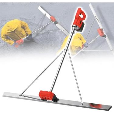 Imagem de Kit Vibratório De Betonilha De Concreto Régua De Nivelamento De Concreto 6000rpm 150cm Máquina Vibratória De Acabamento De Cimento Alimentada Por Bateria, 110v 1battery