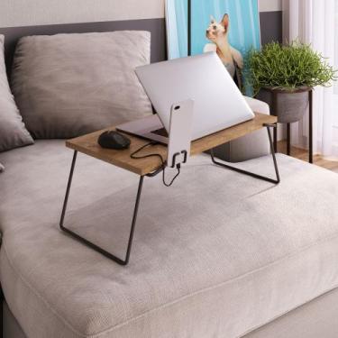 Imagem de Mesa Multiuso Dobrável Iron para Notebook com Suporte para Smartphone 