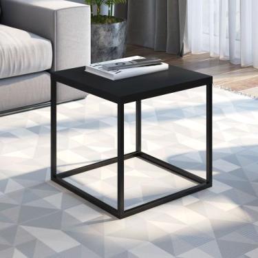 Imagem de Mesa Lateral Estilo Industrial Média 40x40cm Freedom Móvel na Caixa, P