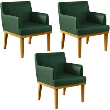 Imagem de Kit 3 Poltronas Decorativas Para Sala De Estar E Recepção Beatriz W01 