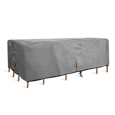 Imagem de KHOMO GEAR - Capa de conjunto de mesa e cadeira para pátio - Capa para móveis de exterior durável e resistente à água, tamanho médio