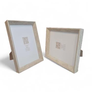 Imagem de KIT 2 Porta Retrato 15x20cm Minimalista Marmore Kyoto - Mkt Multi