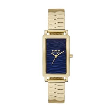 Imagem de Skagen Relógio feminino Hagen Lille de aço inoxidável dourado com três ponteiros (modelo: SKW3169)