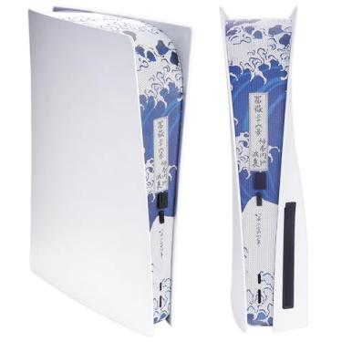 Imagem de PlayVital Dust Filter and Port Plug Set for ps5 Disc & Digital Console Breathable Anti-Dust Cover Net with 12 Silicone Plugs, Easy-Install Dust Proof Kit for ps5 Accessory-The Great Wave Off Kanagawa