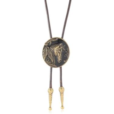 Imagem de Dlknp Colar ocidental de couro cowgirl para mulheres, acessórios de fantasia, joias ocidentais, 15.75-31.5 inches, Liga de aço, Sem Pedra Preciosa