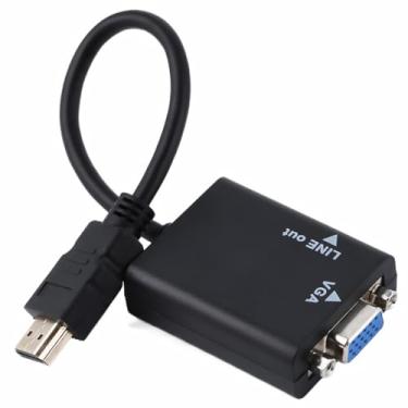 Imagem de Cabo Conversor Adaptador HDMI Para VGA Com Saída Áudio P2