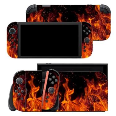 Imagem de Skin Sticker Compatible with Nintendo Switch 2, Decorative Vinyl Decal Cover for Console, Joy-Cons, Dock and Charger (Orange)