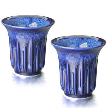 Imagem de Conjunto de 2 xícaras de café expresso, canecas de café de cerâmica com parede dupla para máquina de café expresso