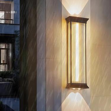 Imagem de Luzes de parede LED para ambientes externos IP65 à prova d'água lâmpadas de parede para varanda para cima e para baixo holofotes iluminação moderna faixa longa arandelas de parede interna/externa para