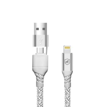 Imagem de Cabo Thunder 65W 2 em 1 Tipo C / USB-A / Lightning - 1M - Gshield