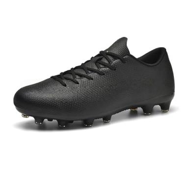 Imagem de changshen Chuteiras de futebol masculinas HG/AG/FG Chuteiras de futebol juvenil, tênis de futsal, unissex, treinamento/pista/atlético, Preto, 8