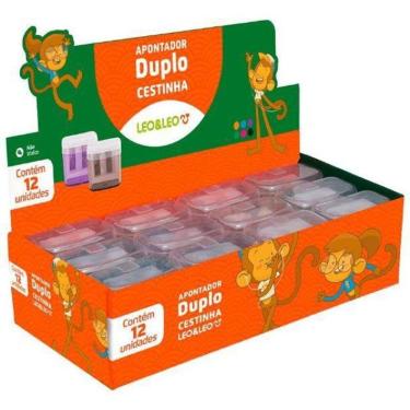 Imagem de Apontador Duplo Cestinha C/Deposito Caixa C/12 Und Leoeleo