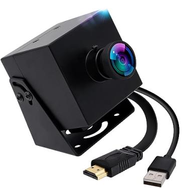 Imagem de ELP Câmera HDMI USB 4K grande angular para PC para monitor de computador, saída simultânea, mini UVC USB2.0, webcam, zoom digital 2x, câmera de segurança H.264 8mp USB (lente sem distorção de 110