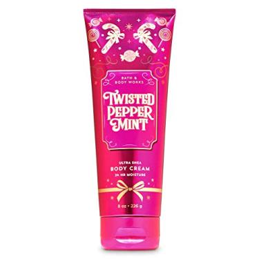 Imagem de Bath & Body Works Creme corporal de karité ultra hidratante 24 horas TWISTED PEPPERMINT 8 oz / 226 g