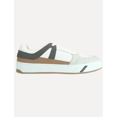 Imagem de Tênis Calvin Klein Jeans Masculino Baixo Palito Layers Bicolor Branco-Masculino
