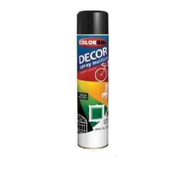 Imagem de Tinta spray uso geral 360ml preto fosco decor - COLORGIN